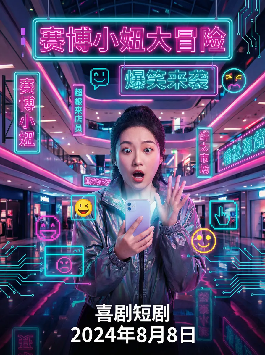 暴走大事件2 搞笑喜剧短剧 - 赛博小妞大冒险海报